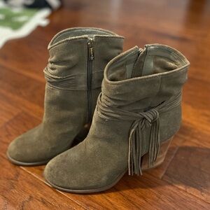 Jessica Simpson | Suede Fringe Ankle Boots